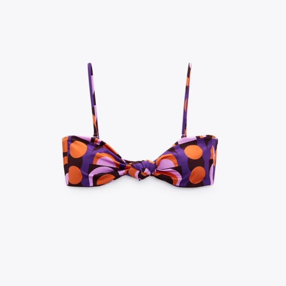 Zara Retro Printed Cheeky Bikini Set S - Picture 3 of 13